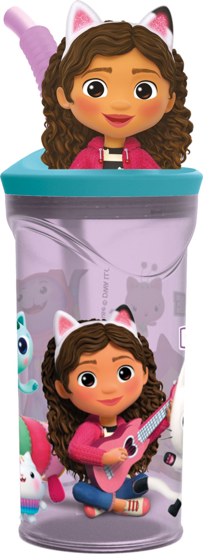 Gabby- Copo c/ Palhinha e tampa 3D 360ml