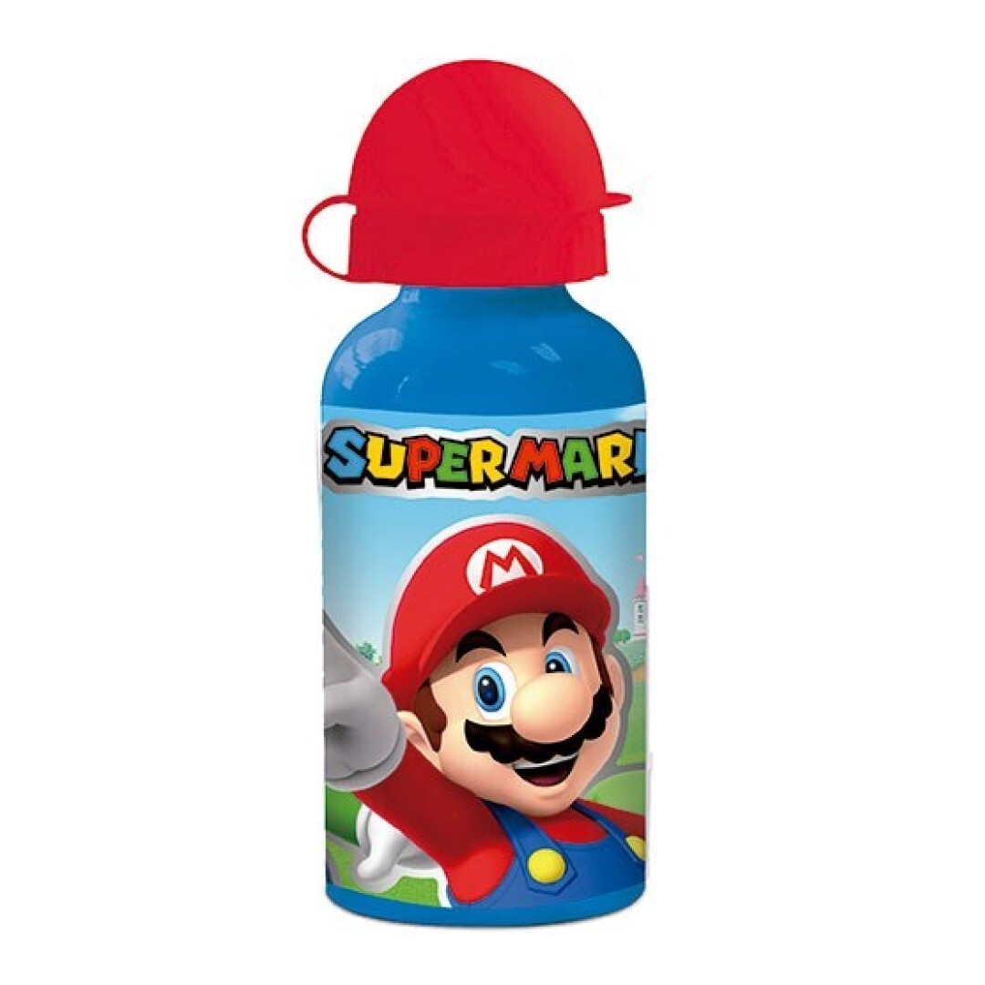 Super Mário- Garrafa térmica alumínio 400ml