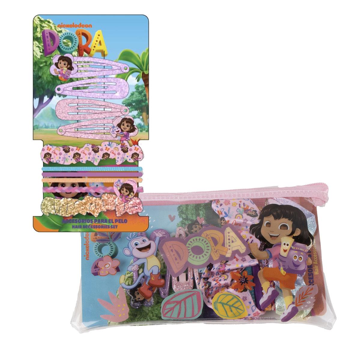 DORA- Conjunto de acessórios de cabelo em bolsinha