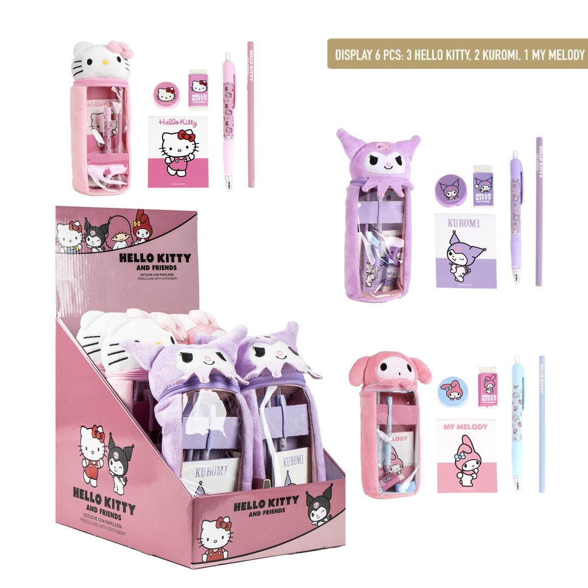 Hello Kitty- Porta-Lápis em peluche c/ acessórios