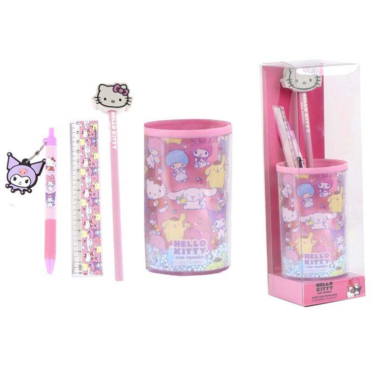 Hello Kitty- Blister escolar 4 peças