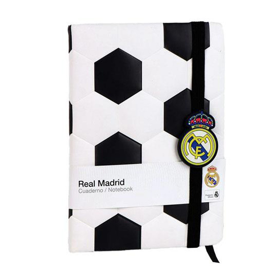 Real Madrid- Bloco de nota c/ elástico acolchoado