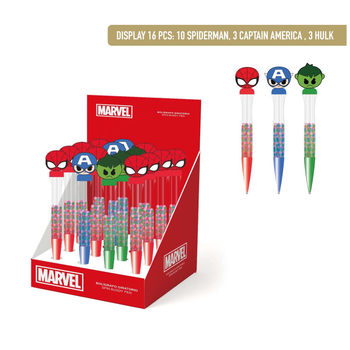 Marvel- Esferográfica giratória em expositor