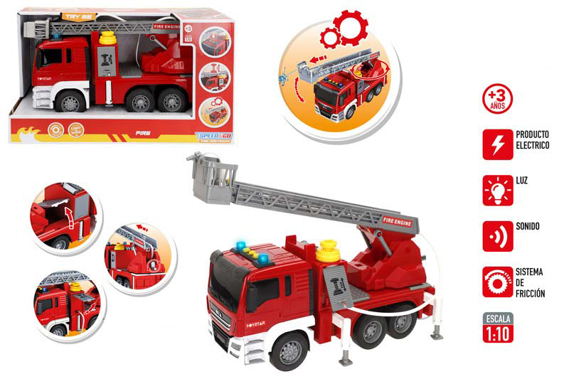 Toys- Camião de Bombeiros c/ som e luz 37cm