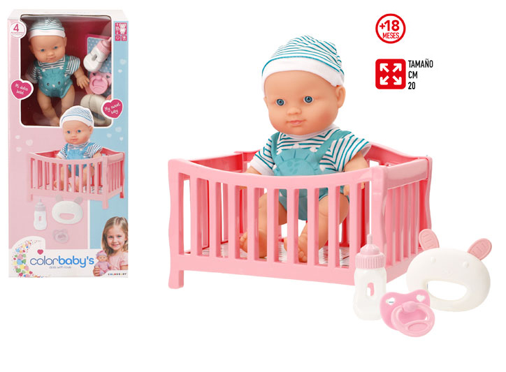 Toys- Bebé 20cm c/ Berço e acessórios (+18M)