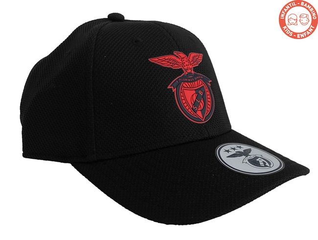 SLB- Boné PREMIUM preto com escudo pvc junior