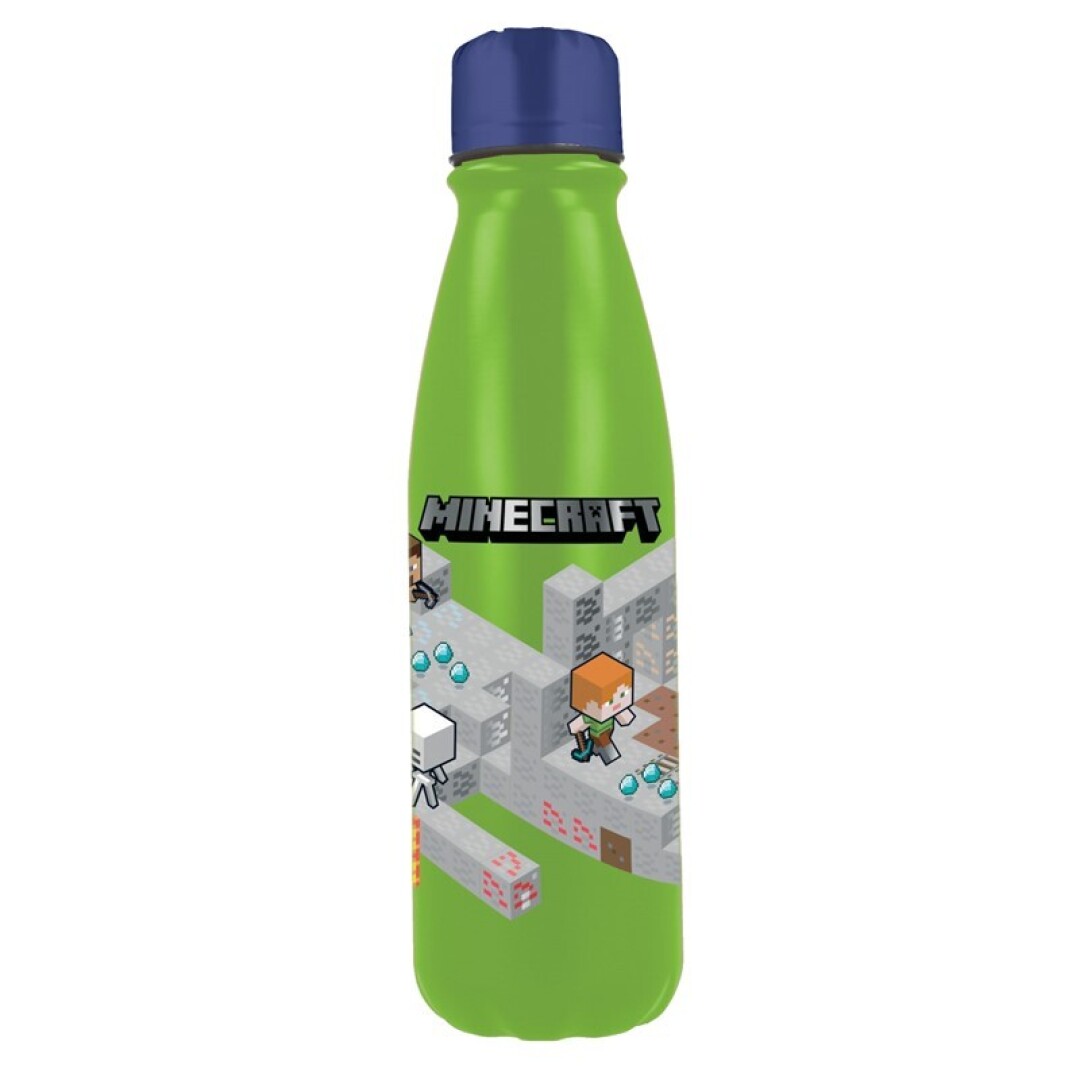 Minecraft- Garrafa térmica alumínio 600ml