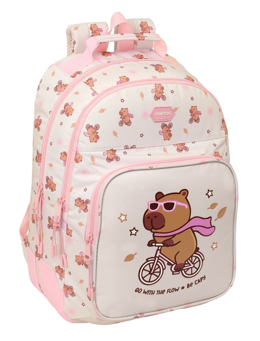 Capivara- Mochila Escolar dupla reforçada 42cm