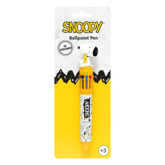 Snoopy- Esferográfica multicolor 3D 10 cores