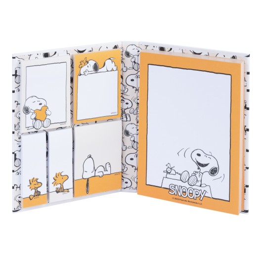 Snoopy-  Bloco de notas A6 c/ stickers
