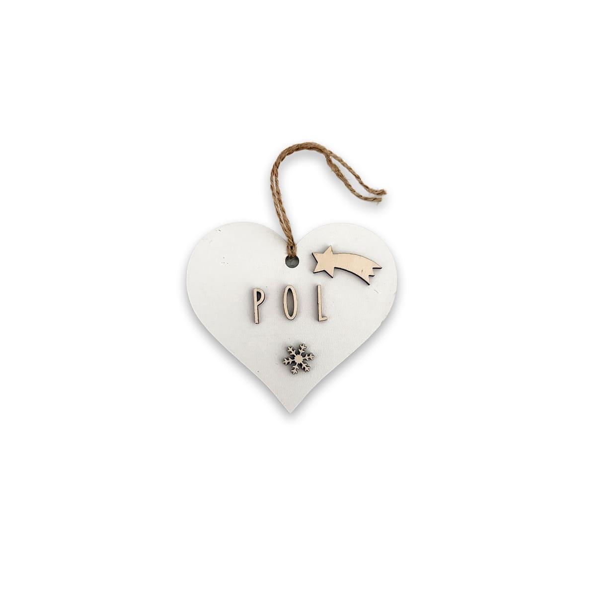 IMU- Coração decorativo branco