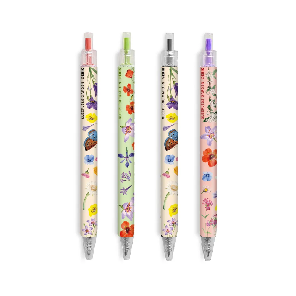 Garden- Conjunto de 4 Esferográficas de gel coloridas