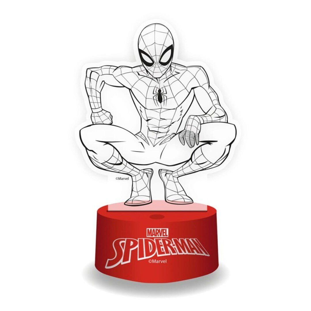 Spider-Man- Candeeiro 3D RGB c/ comando